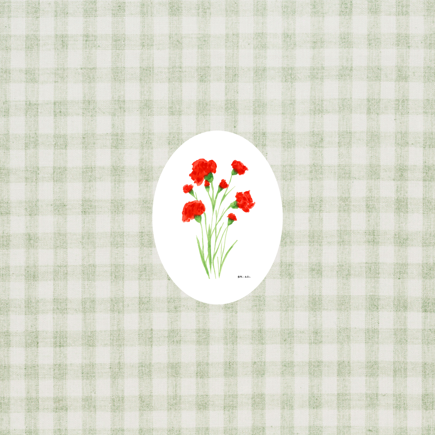 Red Carnations Sticker