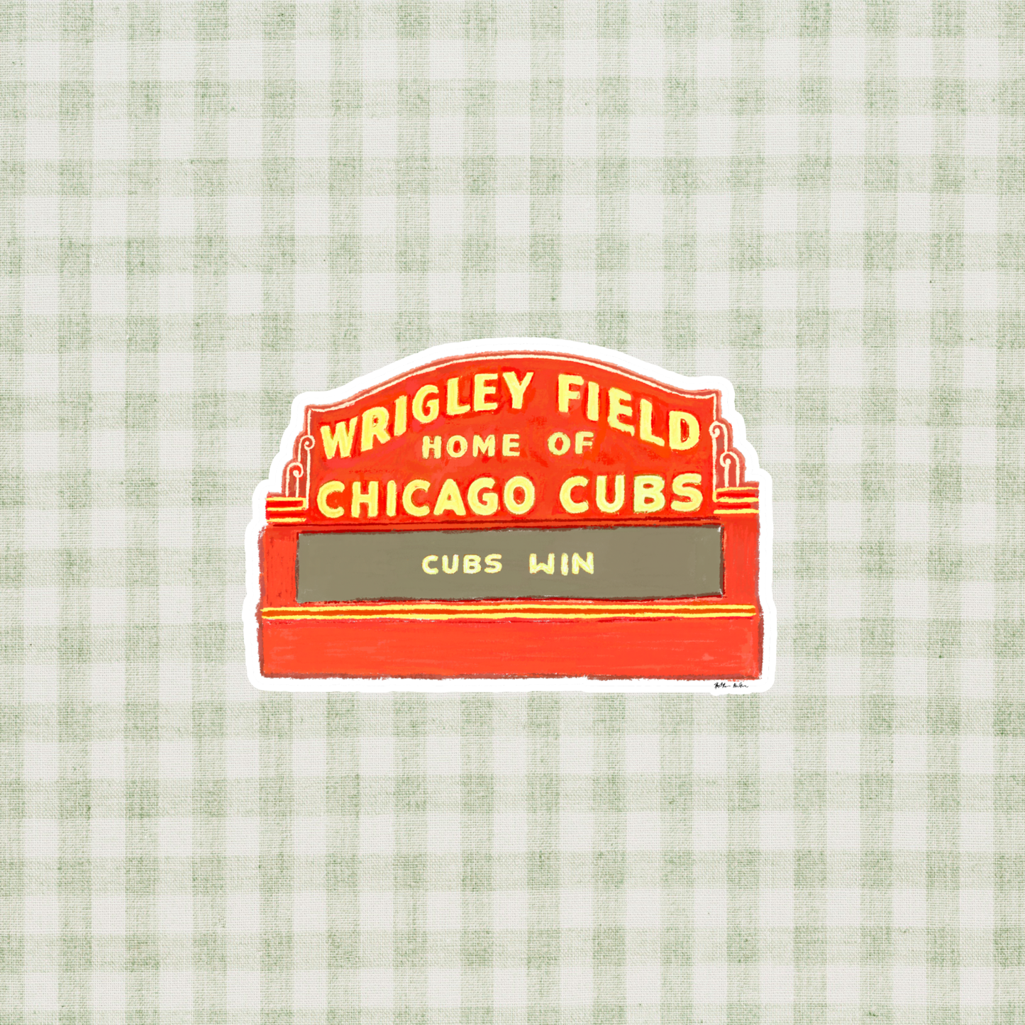 Wrigley Field "Cubs Win" Sticker