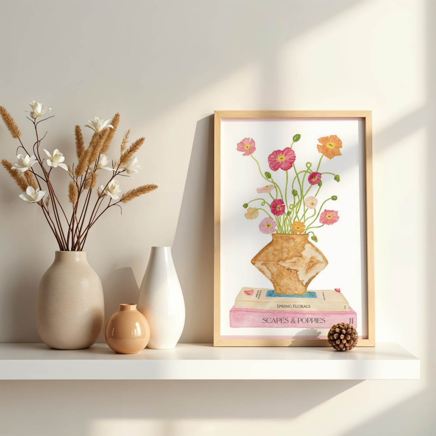 Scapes & Poppies Print