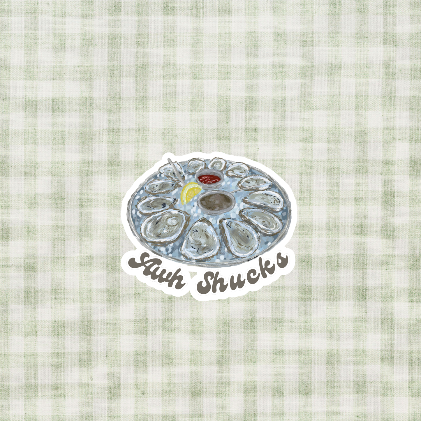 "Awh Shucks" Oyster Platter Sticker