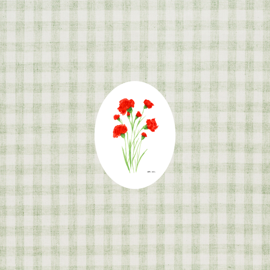 Red Carnations Sticker