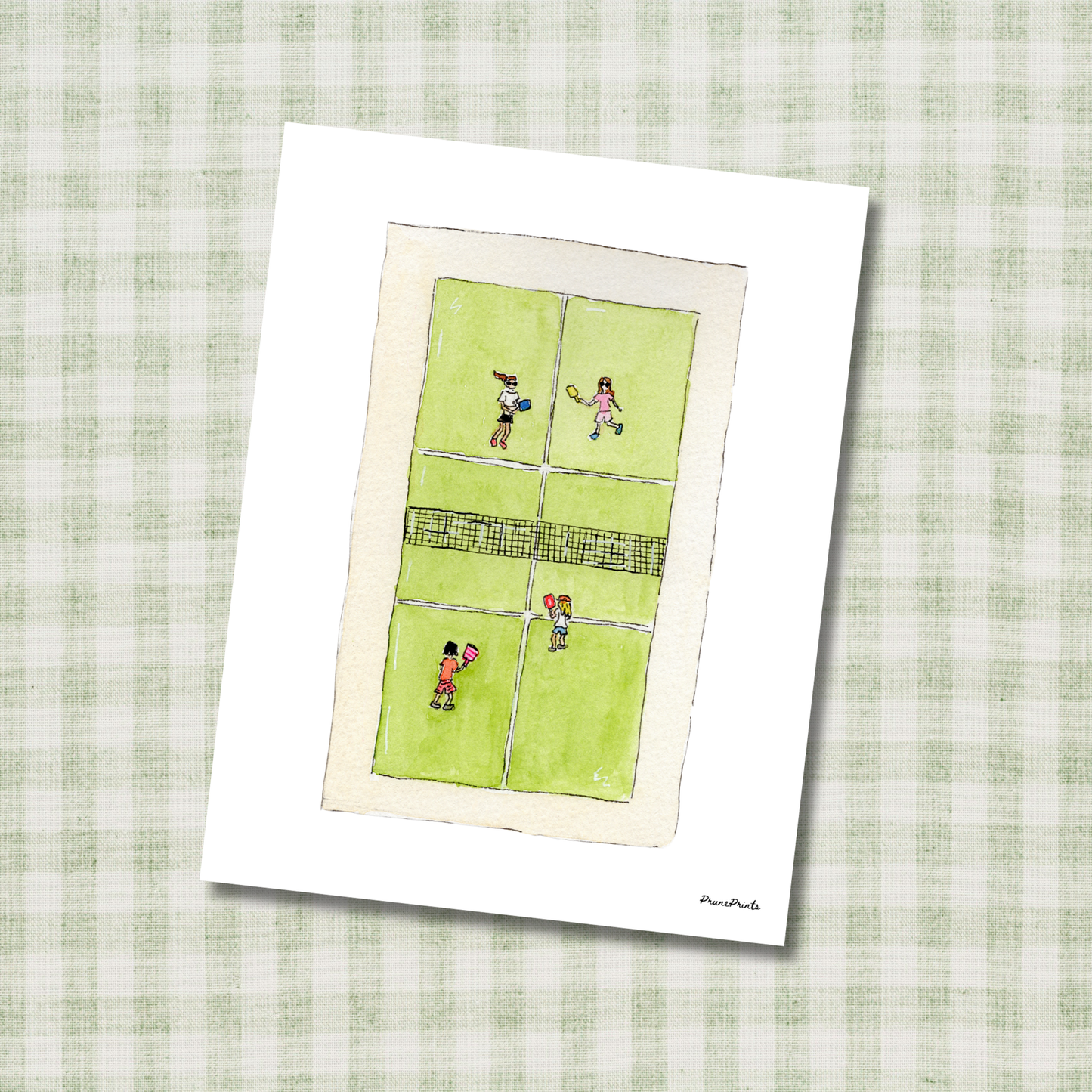 Pickleball Watercolor Print
