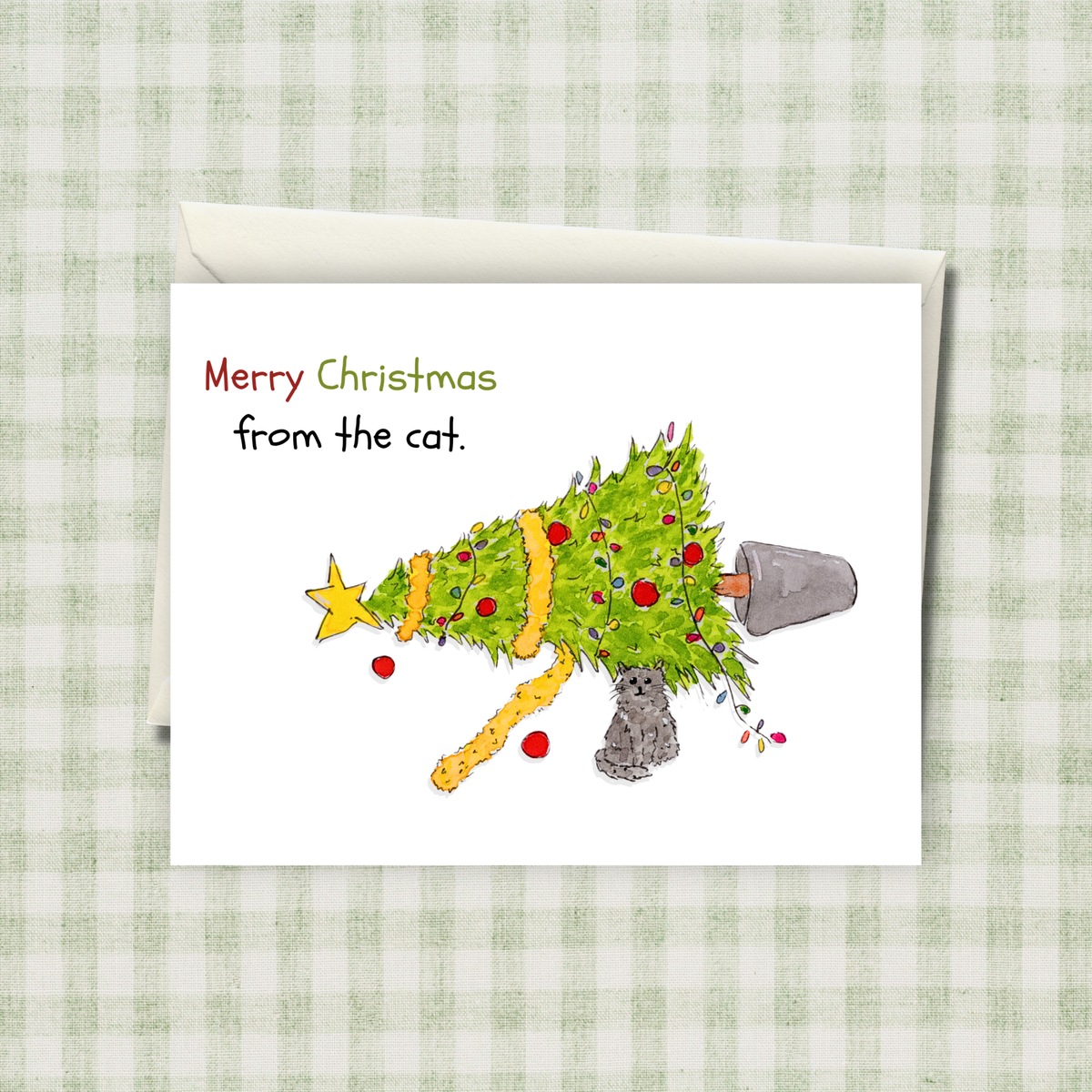 Merry Christmas from the Cat Card