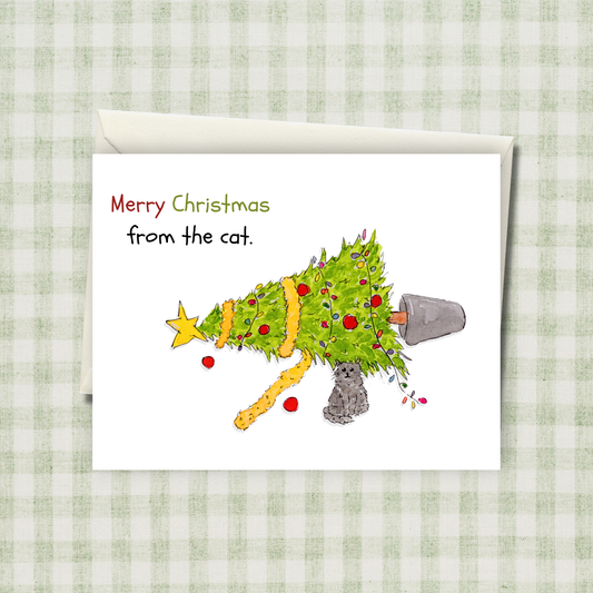 Merry Christmas from the Cat Card