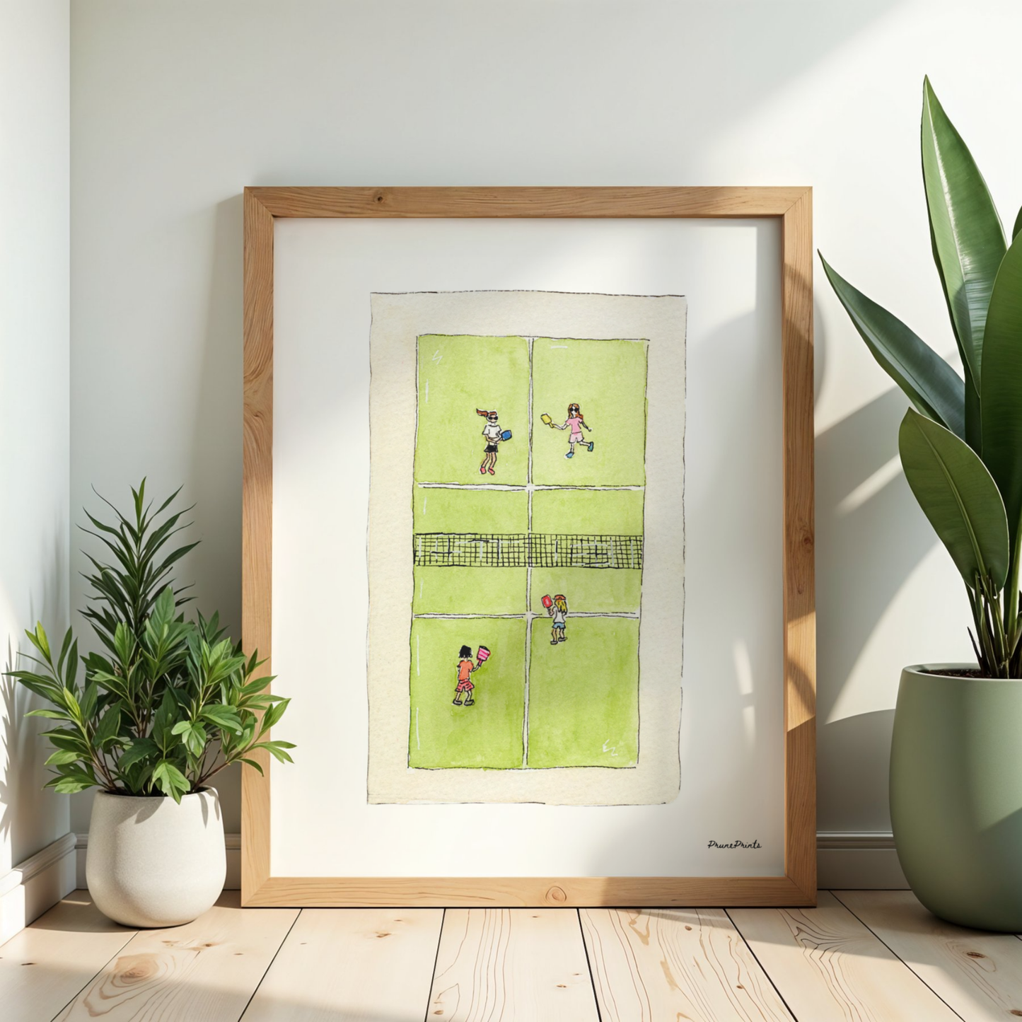 Pickleball Watercolor Print