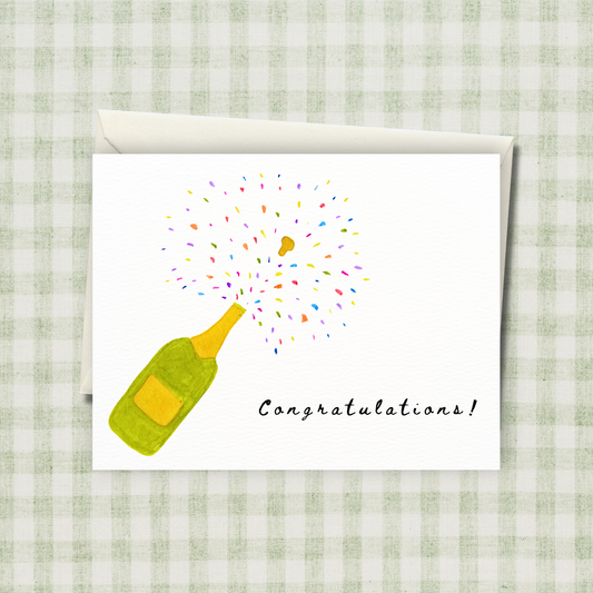Congratulations Champagne Card