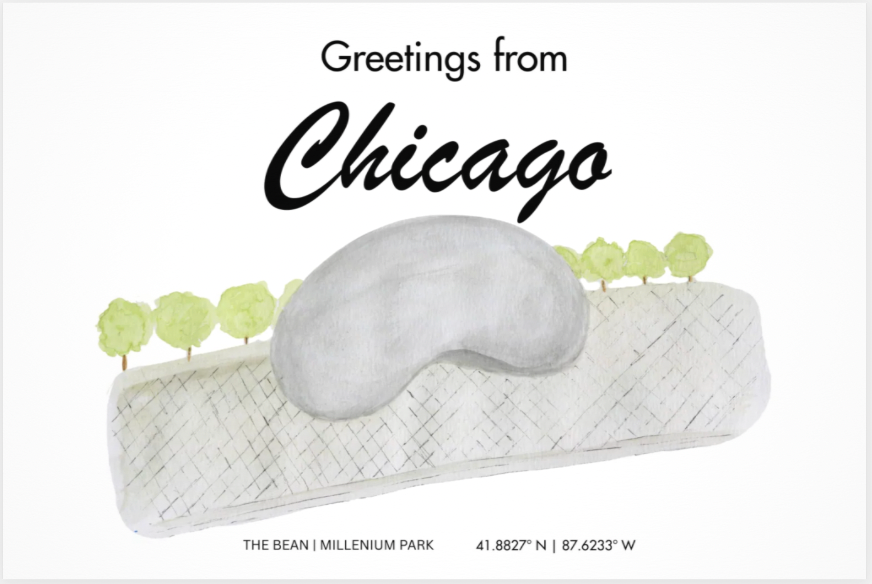 Chicago Bean Postcard